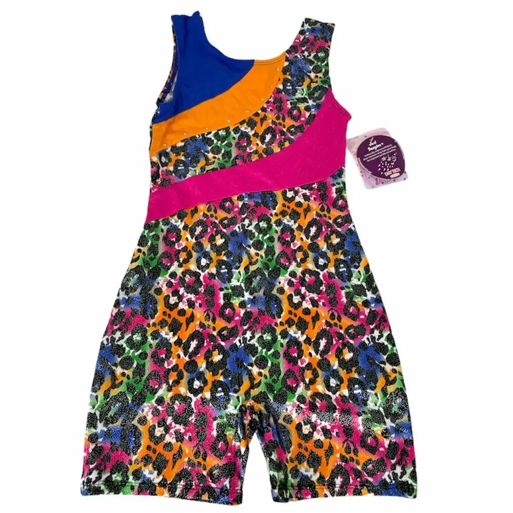 Just Imagine Animal Print Leotard Multi Color Size Large (12/14)